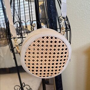 Aldi Cream and Tan Crossbody Bag